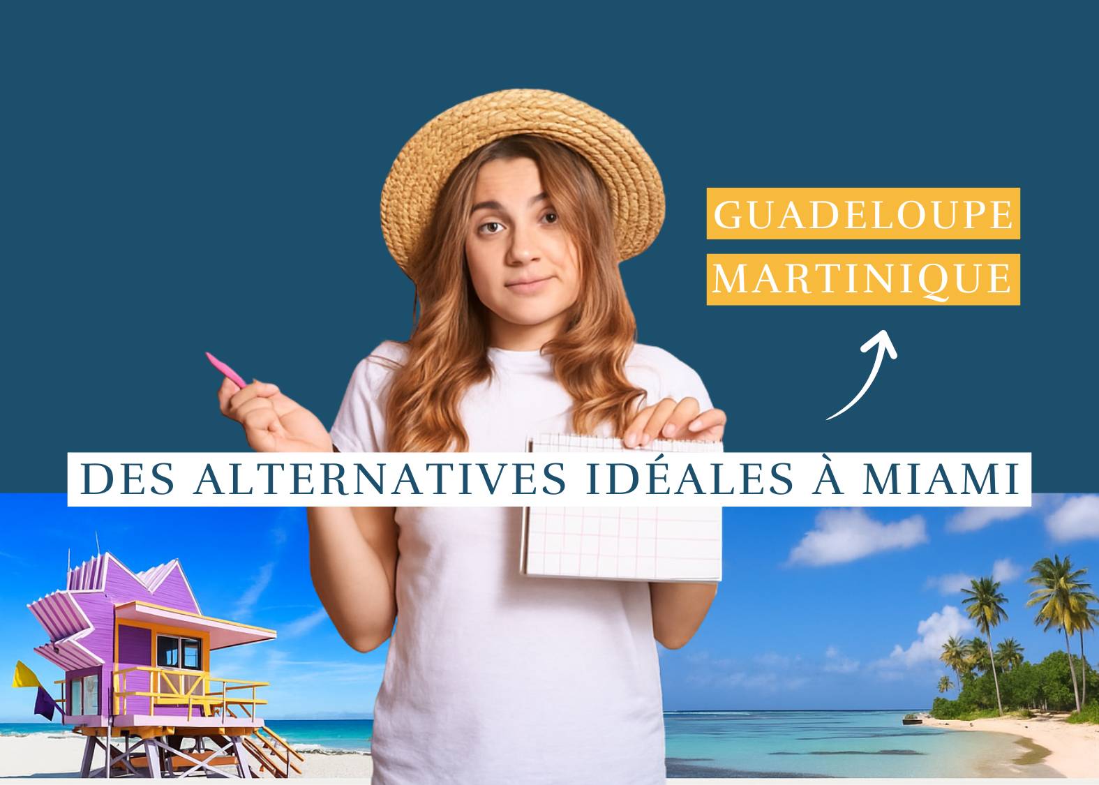 Antilles ou Miami ? Plage paradisiaque en Guadeloupe, idéale pour des vacances aux Antilles alliant soleil, nature et accès facile aux îles voisines de la Caraïbe.