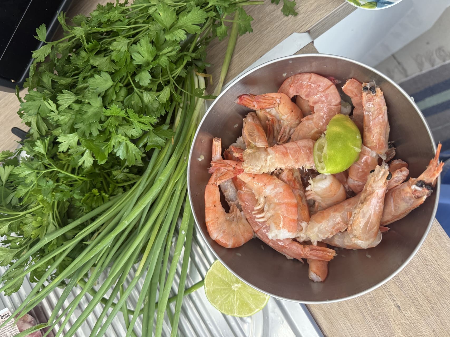 ingrédients recette dombrés aux crevettes