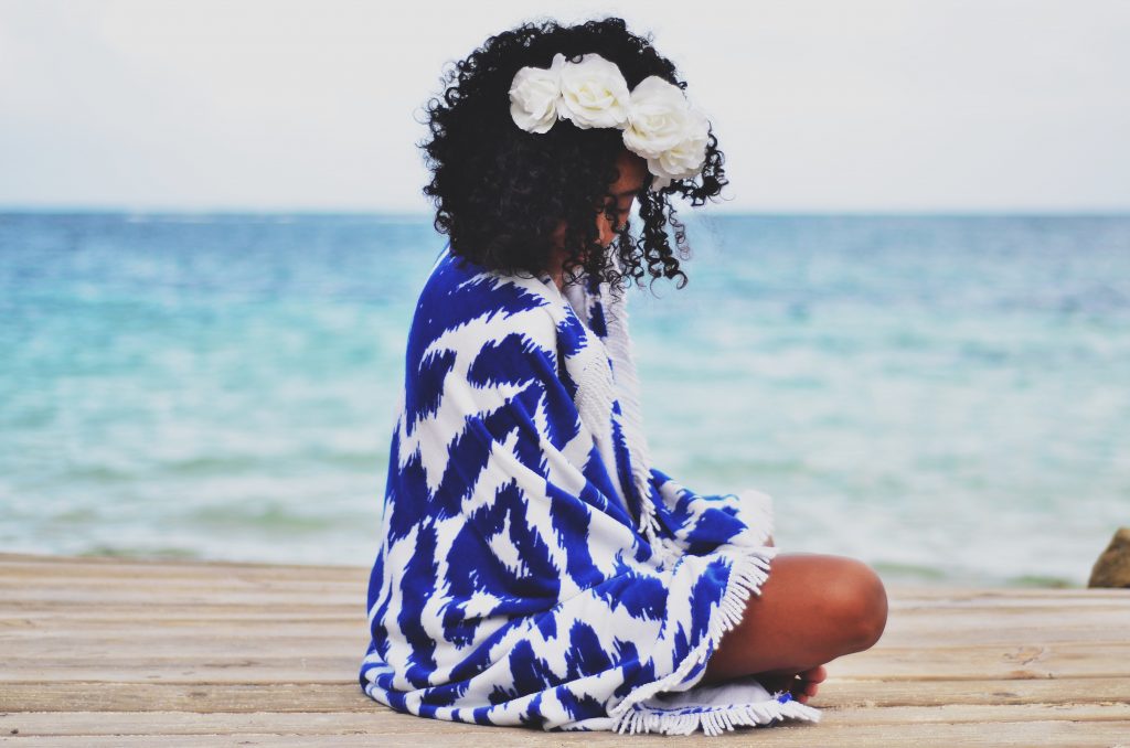 Draps de plages ronds, pratique pour bronzer, les Antillaises